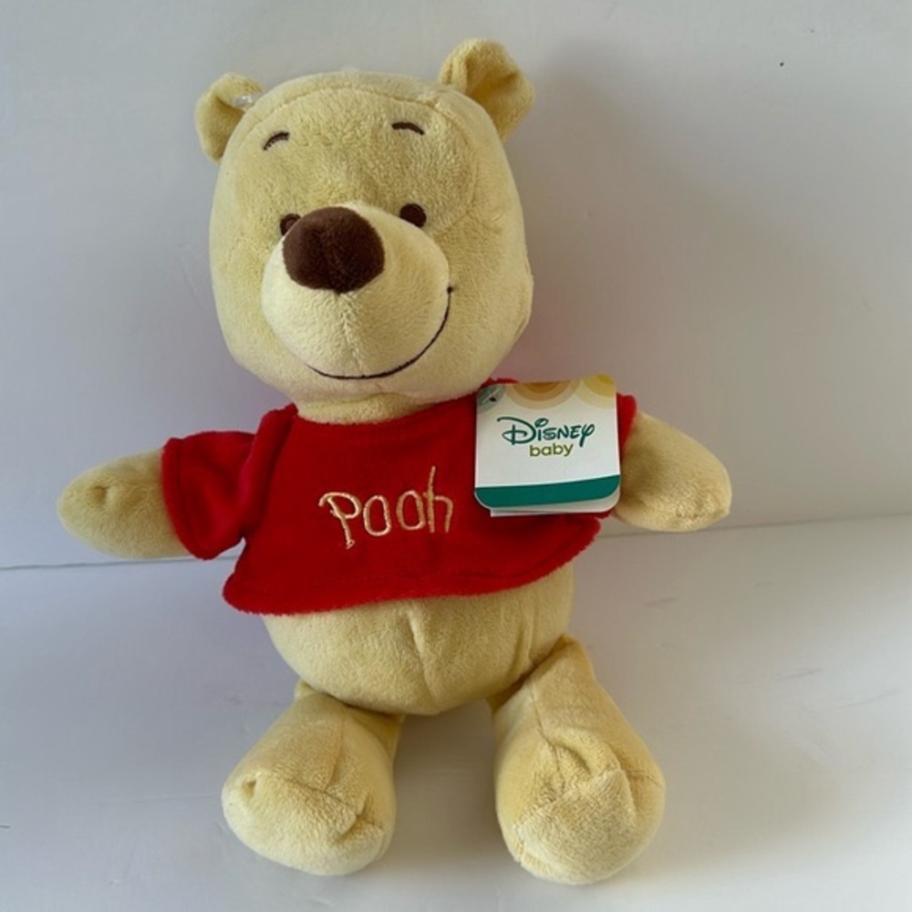 NWT Disney Baby Collectible Winnie the Pooh Plush Toy Rattle 13” Crinkle Ears